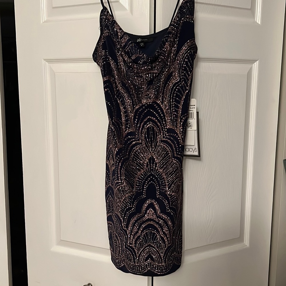 Navy Blue & Glitter Dress